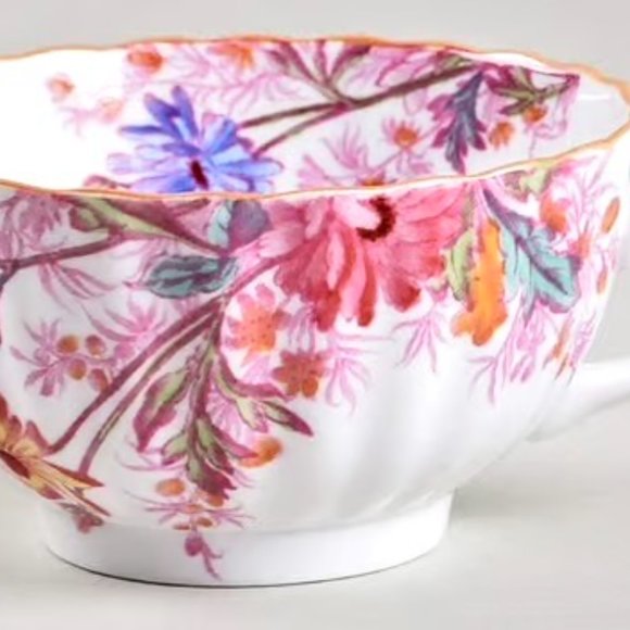 2 Spode Chelsea Garden Tea Cups Lot of 2 Trim Footed Handle EUC - Picture 5 of 12